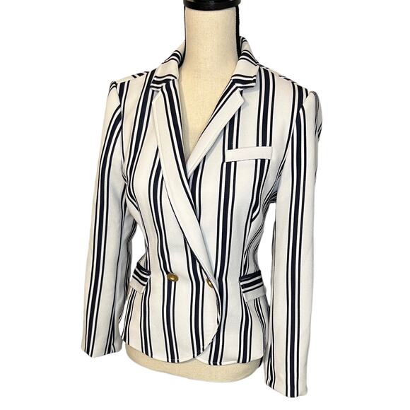 1 State | Blackwatch Plaid One-Button Blazer White Black Size Medium - Picture 2 of 7